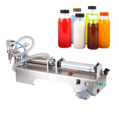 China Small 1/2/4 semi-automatic beverage spouts pet bottle pack ejuice mango juice liquid filling machine for sale