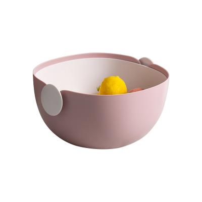 China Large Capacity Viable Home Multifunctional Dish Basket Kitchen Design Double-Layer Wash Baskets for sale