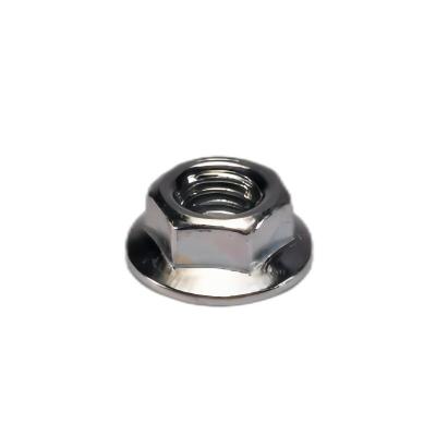 China Water Treatment Carbon Steel Zinc Plated  Hex Flange Nuts serrated Black Oxide for sale