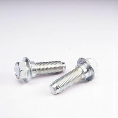 China Stainless steel China made carbon steel Hex Flange Bolts White Hexagon head flange shoulder bolts for sale