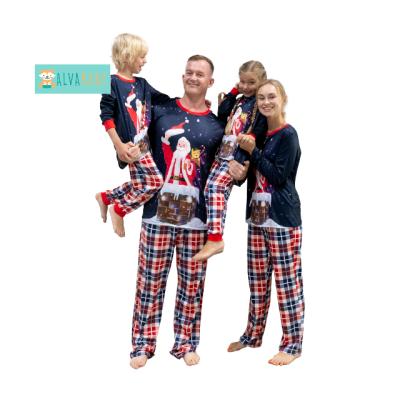 China 2021 New Fashion QUICK DRY Family Casual Pajamas 2 Pieces Set Custom Christmas for sale