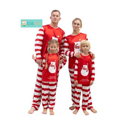 China Custom Christmas Plaid Matching Print QUICK DRY Knit Holiday Pajamas Family Christmas Pajamas Pajamas Set for sale