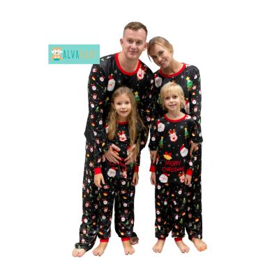 China 2021 Fashion Christmas QUICK DRY warm pajamas sets for stripe family pajamas set for sale