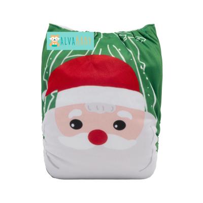 China ALVABABY's New Printed Reusable Baby Cloth Diapers Modern Cloth Diapers Christmas Cloth Diapers Baby Cloth Diaper for sale