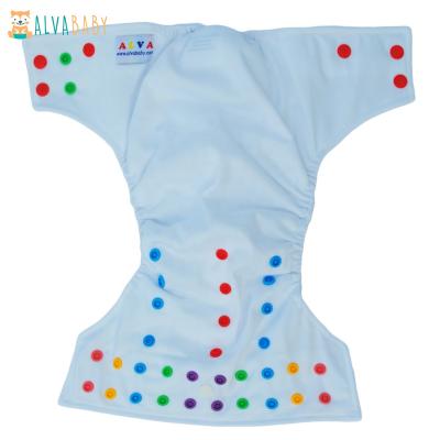 China ALVABABY Baby Diaper Printed Eco-Friendly Reusable Baby Diapers Washable for sale