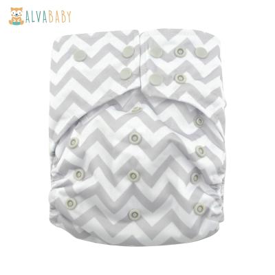 China ALVABABY Printed Printed AI2 Size One Size Baby Cloth Diaper Diapers Wholesaler for sale