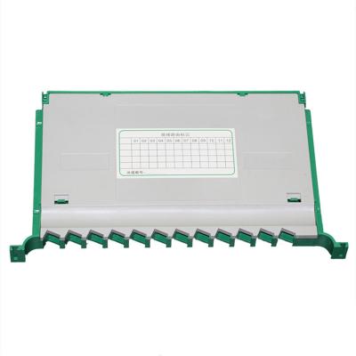 China FTTH 12 cores ODF fusion and splice tray for SC, optical fiber adapter in ODF frame ftth for sale