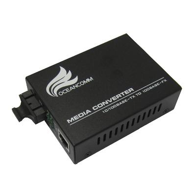 China FTTH 10/100M SC 1RJ45 daul fiber media converter for sale