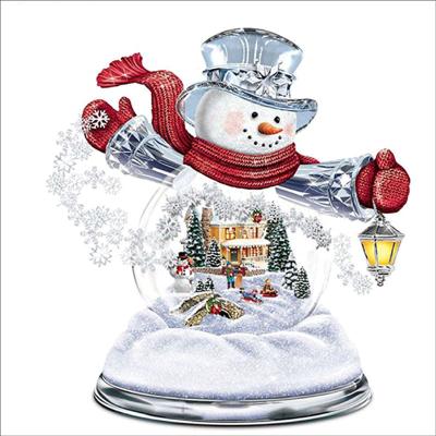 China 5D Cartoon Diamond Painting Living Room DIY Diamond Sticker Hot Selling Crystal Painting Snowman for sale