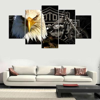 China New Modern Decorative Spray Painting Star Pentagon Decorative Painting Eagle And Motorcycle Classic / Postmodern Painting Core for sale