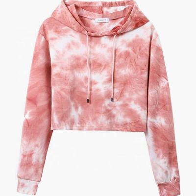 China 2023 Breathable Dye Printed Sweater Ties Off Waist Hoodie Drawstring Shorts Fitness Outdoor Sports Running Set for sale