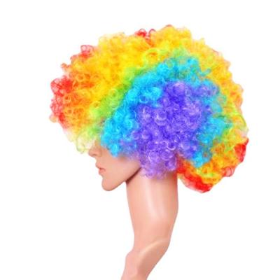 China Clown Wig Explosive Head Classic Funny Fluffy Wavy Curly Wig For Disco Birthday Party Christmas Halloween Dress Performance Decor Prop for sale