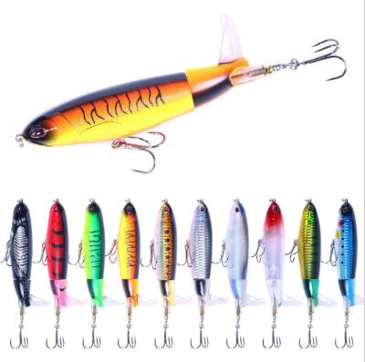 China Outdoor Activities Fishing PESCA Spinning Soft Hard Lie Snap Topwater Fishing Lure Artificial Bait Plopper Tail Fishing Tackle Geer for sale