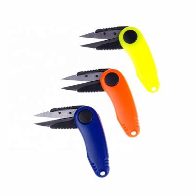 China Multifunctional Line Equipment Stainless Steel 1PCS Mini Fishing Portable Plastic Scissors Cutter Fishing Tackle Fishing Scissors for sale