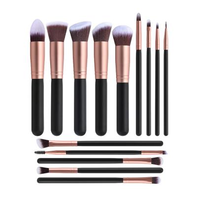 China 14pcs Makeup Brushes Private Label Black Makeup Brush Set HST2018 for sale