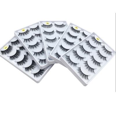 China Long Natural Most Popular 3D Effect Eyelashes 5 Pairs False Eyelashes Desgin Factory Lashes New for sale