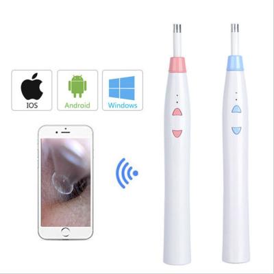 China Black head remover 6 led bright lights 70 degree automatic wireless wifi ear endoscope camera for IOS Android for sale