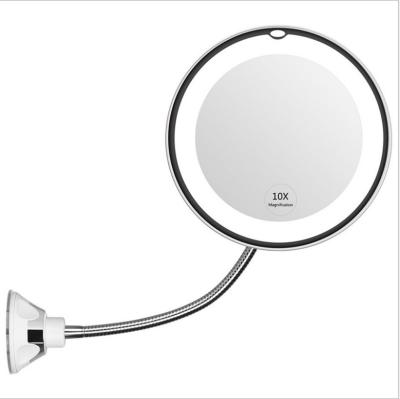 China 2021 New Type Lighted Makeup Mirror Folding Makeup Mirror Suction Cup Mirror for sale