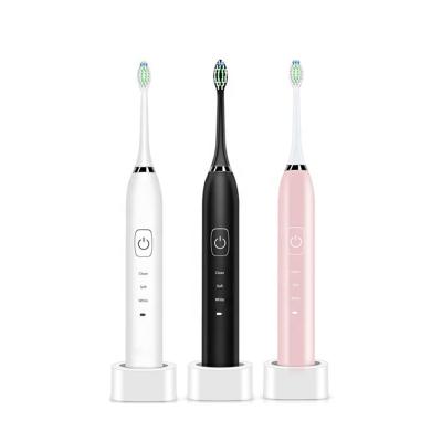 China Battery Operated Environmental Friendly Ultrasonic Silicone Electric Toothbrush For Adults for sale