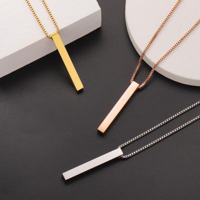 China TRENDY Couples Necklace With Names Stainless Steel Custom Long Chain Necklace For Men for sale