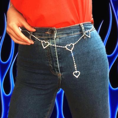 China Punk Belly Jewelry 2021 Fashion Rhinestone Waist Adjustable Body Chains Women Body Chains for sale