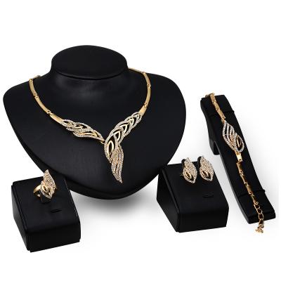 China Other Dubai Jewelry Sets Alloy Rhinestone Gold Plated Sunbelle Jewelry Set Bridal Jewelry Set Women for sale