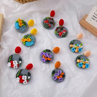 China BOHEMIA Boho Earrings Clay Earrings Polymer Handmade Women Fashion Earrings 2022 for sale