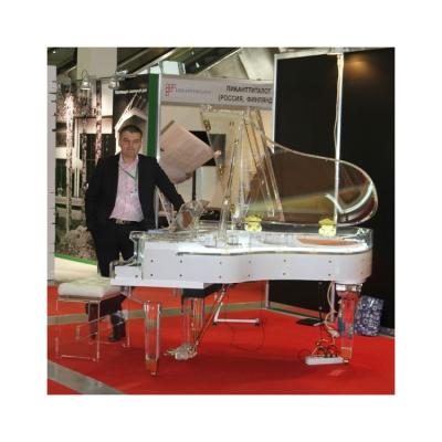 China Original Factory Wholesale Clear Quarter Grand Piano Mechanical For Sale With Acrylic Crystal Piano Bench for sale