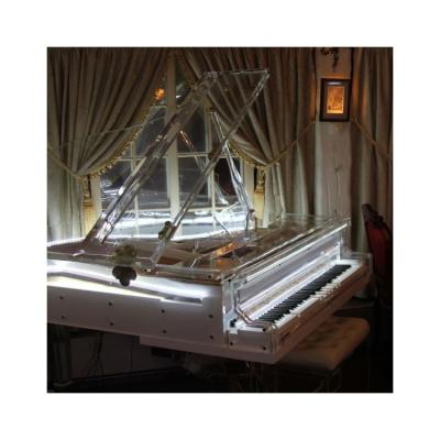 China Newest Classic Luxury Furniture Grand Wedding Mechanical Crystal Piano For Home Decoration Favor Music Acrylic Transparent for sale