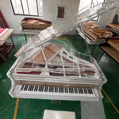 China Acrylic 88-Key Crystal Grand piano transparent professional luxury mechanical price promotion for sale