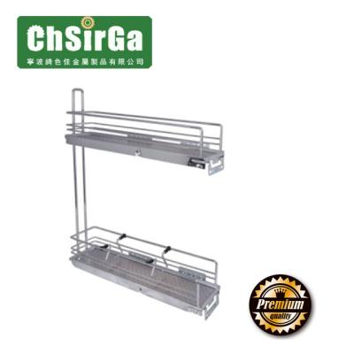 China Hot Selling Folding Kitchen Organizer Pull Out Drawer Wire Basket With Slide for sale