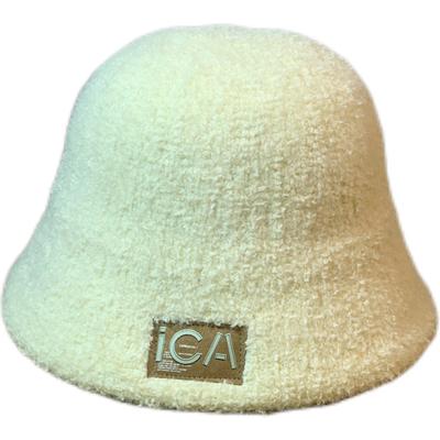 China Windproof LOGO Custom Winter Puffy Wool Felt Fishing Hat Herpa Bucket Hat Ladies for sale