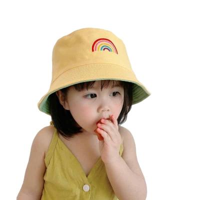 China Windproof Children's Summer Children's Hat Double-sided Sunscreen Fisherman's Hat For Kids 2022 for sale