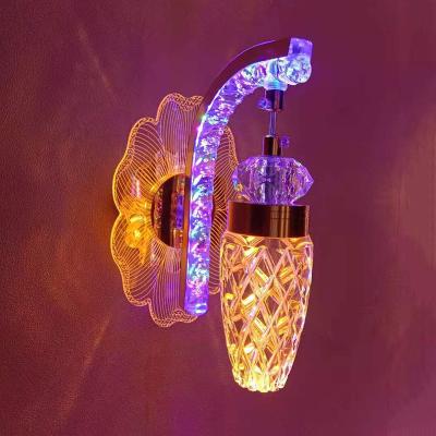 China 2021 Modern New Design Colorful Bedroom Wall Light Led Hanging Decor With Light Wall for sale