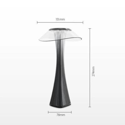 China Modern cordless slim design table lamp three light source portable table lamp for bedroom for sale