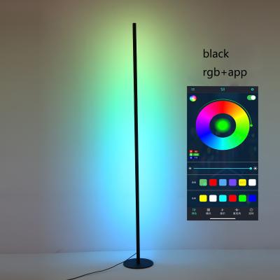 China 2021 Modern Wholesale Modern Minimalist Nordic Floor Lamp Led Indoor RGB Aluminum Floor Standing Lighting for sale