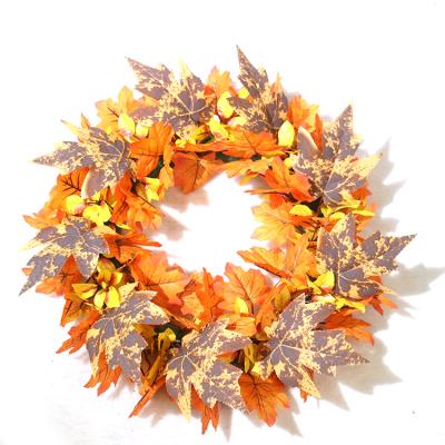 China Luxury Handmade Hot Selling Artificial Foliage Garland Autumn Door Hanging Ornaments Halloween for sale