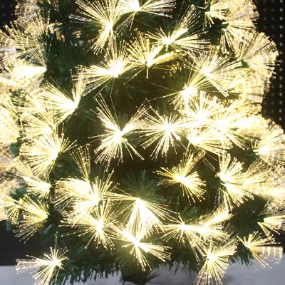 China Light Up Atmosphere PVC Fiber Optic Colorful Decorated Artificial Led Christmas Tree Lights Outdoor Christmas Trees for sale