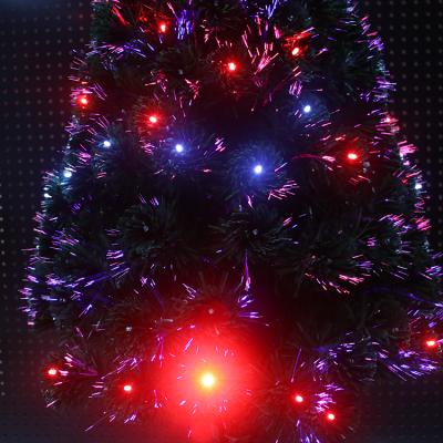 China Light Up Atmosphere Manufacturers Led Table Top Fiber Optic Rainbow Christmas Tree Artificial Christmas Tree for sale