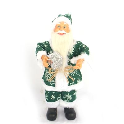 China Light Up Atmosphere Style Attractive Store Display 30CM Outdoor Plastic Santa Claus Figurine Christmas Ornaments for sale