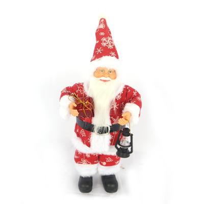 China Light Up Atmosphere Best Selling Red Christmas Plastic Santa Claus Costume Display Model Decorative Decorations for sale