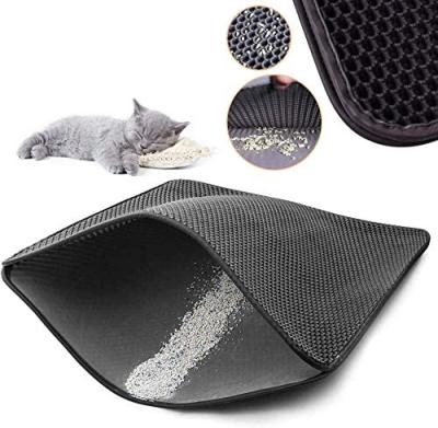 China Waterproof Eco-friendly Cat Pet Litter Mat Double-Layer Waterproof EVA Cat Mat Smaller for sale