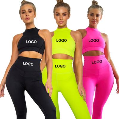 China Low Moq Private Label Exercise Sportswear Waist Women Breathable Energy Seamless High Butt Suit Yoga Set Crack! crack! for sale