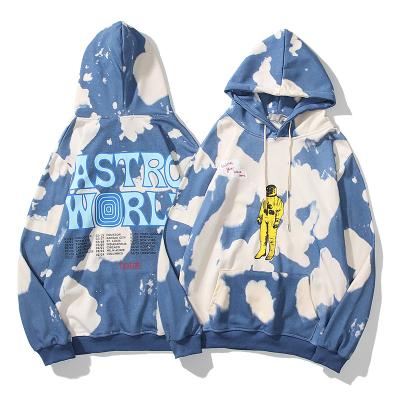 China 2021 Luxsun logo Anti-wrinkle fashion new custom hip-hop street casual savage tie-dye print Custom Hoodie clothing for sale