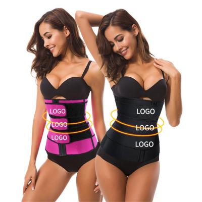 China Wholesale Antibacterial Manufacturers Three Belt Sweat Slimming Trimmers Bands Waist Trainers With Logo In Usa for sale