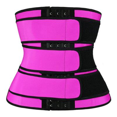 China Durable High Quality Black Latex and Cotton Belt 3 Hook Sauna Effect Cincher Waist Trainer Three for sale