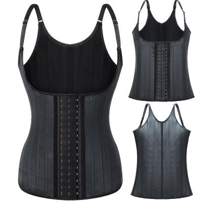 China Antibacterial 3 In One Steel Latex Womens 4 Stage Shape Tank Sauna Suit Sport Bone Trimmer Workout 25 Waist Trainer Vest for sale