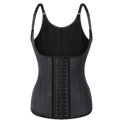 China Workou 25 Steel Bone Latex Waist Trainer Vest Antibacterial Women's Stage Shape Waist Trimmer Tank Sauna Suit Sports 4 for sale