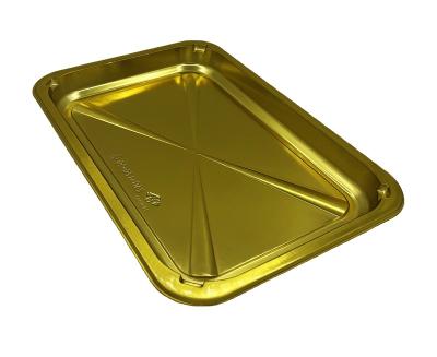 China Disposable PET GOLD VACUUM SKIN PACKING TRAY for sale