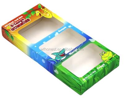 China Recycled materials color paper box for candy confectionery packaging box snack packaging box for sale